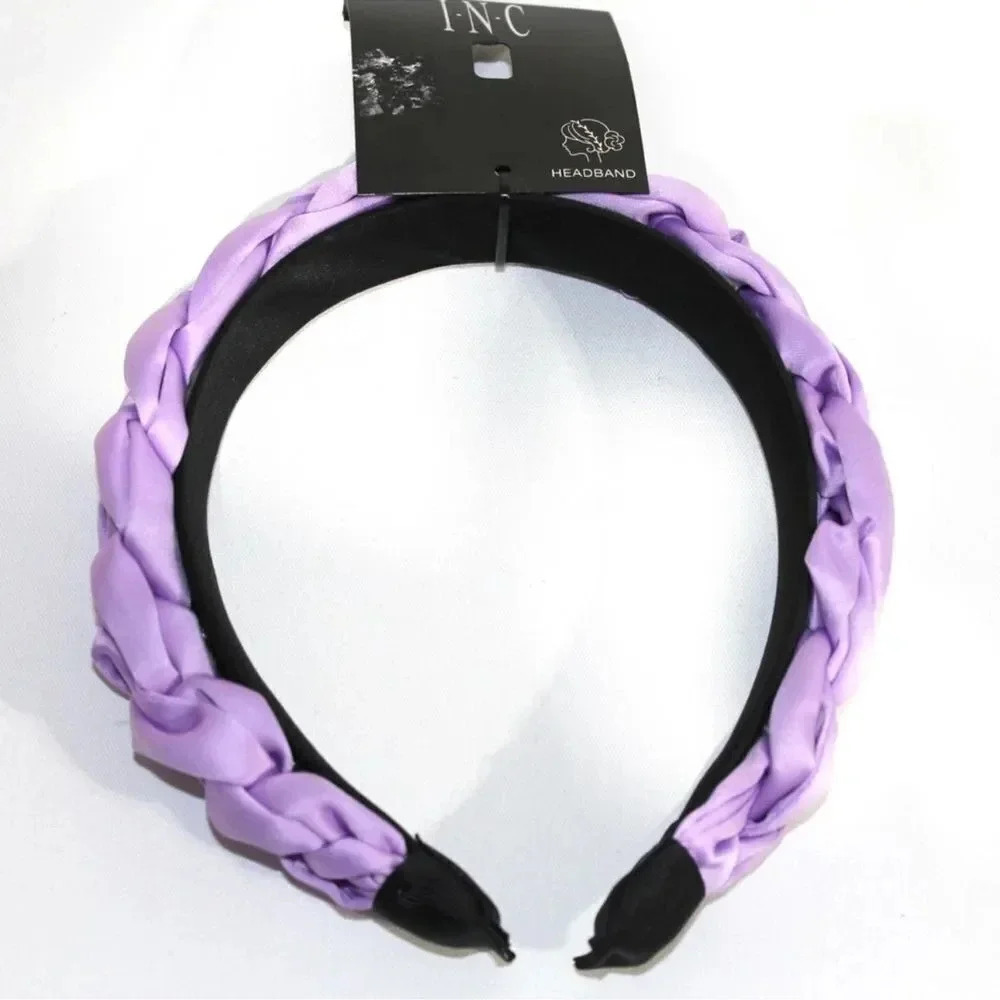 INC Purple Braided Fabric Headband NWT